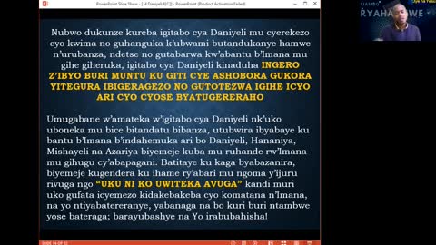 Umugabane w'amateka w'igitabo cya Daniyeli: IBYAHOZEHO NI BYO BIZONGERA KUBAHO.