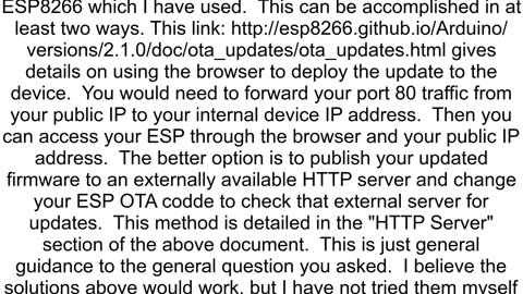 Is there a way to update the firmware through internet that works for esp32