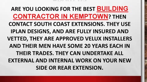 Best Building Contractor in Kemptown