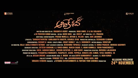 #Aadikeshava movie trailer