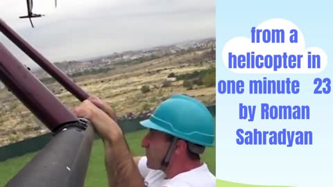 Verified Most pull ups from a helicopter in one minute 🚁 23 by Roman Sahradyan