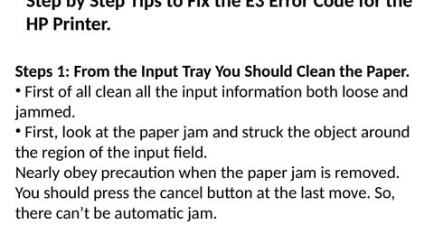 How to Resolve HP Printer Error Code E3?