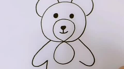 little bear drawing😊😊