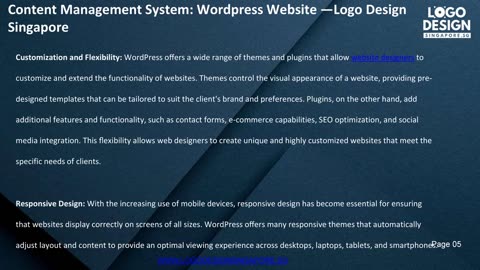Content Management System: Wordpress Website — Logo Design Singapore