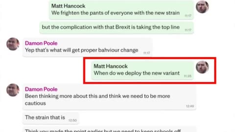 Leaked Matt Hancock Messages Discuss Deploying New Variants & Injecting Chips From Bill Gates