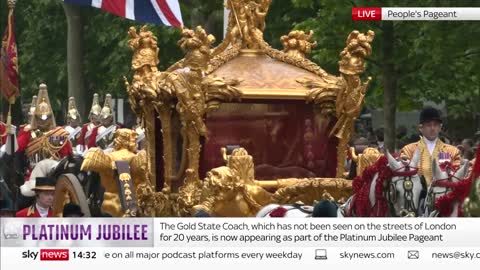 So a hologram of the queen drove through London in a complete golden carriage,