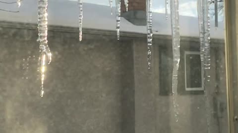 Sunny Icicles in Manitoba