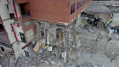 Demolition of Womens Hospital Greensboro 2-12-2022