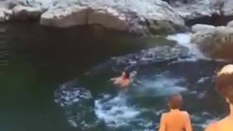 The other side of cliff jumping