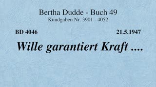 BD 4046 - WILLE GARANTIERT KRAFT ....