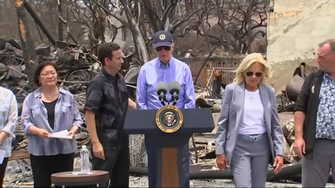 Joe Biden speaks in Hawaii after inspecting wildfire damage