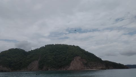 Ultralight flying over islands off Costa Rica