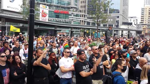 Chris Sky's speech at Yonge and Dundas Square, on September 25, 2021 *foul language disclaimer*