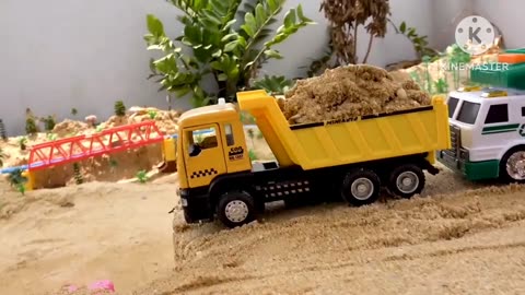 Adventures with Rescue Police Car and Excavator Tractor | Fun Toy Stories for Kids..