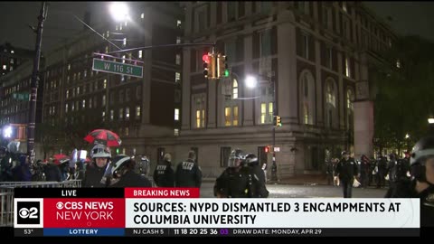 Police enter pro-Palestinian Encampment at Columbia U. in New York
