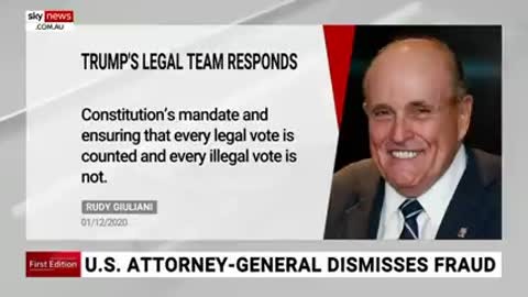 Giuliani lashes Barr’s dismissal of voter fraud- No ‘semblance’ of investigation.m