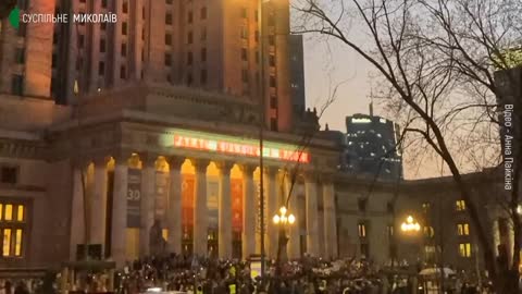 A rally was held in the Defilad Square in Warsaw due to the arrival of US President Joe Biden