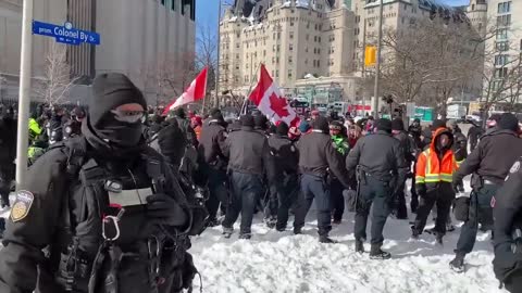 Police Push On Ottawa Freedom Protestors | IrnieracingNews Repost Feb. 18, 2022