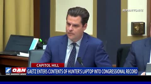 Rep. Gaetz enters contents of Hunter Biden's Laptop into Congressional Record