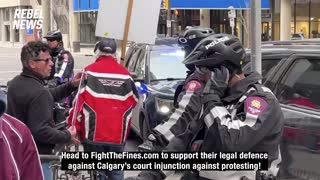 RAW: Calgary police pulling over and ticketing those who honk in support of the Freedom rally