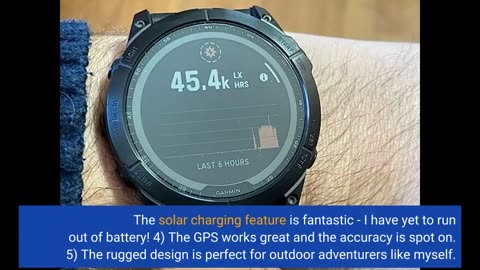 Real Comments: Garmin fenix 7 Sapphire Solar, adventure smartwatch, with Solar Charging Capabil...