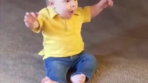 Very emotional kid cute loving dancing