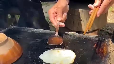 Chinese burger Grandma’s fried eggs