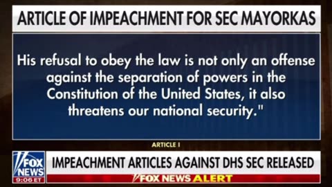 Breaking: IMPEACHMENT ARTICLES AGAINST DHS SEC RELEASED: