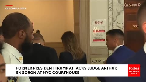 BREAKING NEWS: Trump Viciously Insults NYC Judge Right Outside Courtroom Amidst Civil Fraud Trial