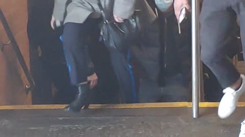 Watch how this man is being arrested at the 50th street Station.