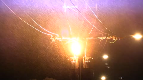 Huge electrical explosion after a cyclone