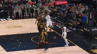 Giannis Opens Scoring with Putback Slam! Bucks vs. Warriors