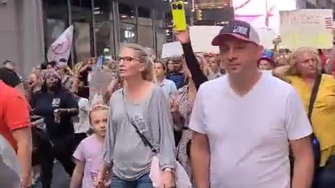 Protests Against Mandatory Health Pass in NYC, New York, USA