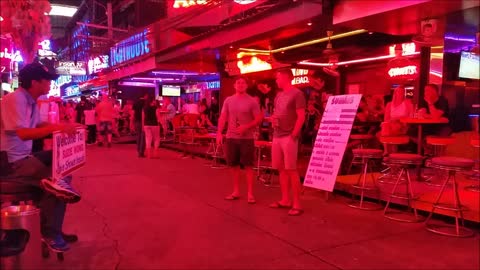 Soi Cowboy Walk Through Girls Go Go Bar Night Life Bangkok Thailand