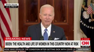 WATCH: Biden Can’t Even Give Completely Coherent Statement After Roe