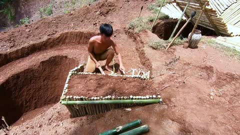 jungle engineering - pool with toboggan