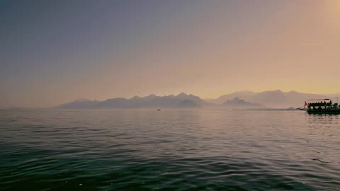 Serenity at Sea: Boating Amidst Majestic Mountain Views|clarity-zedd(piano)