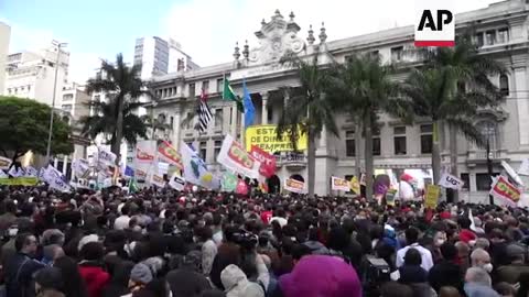 Thousands gather at pro-democracy rallies in Brazil