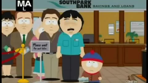 Funny but very serious warning about banks -- South Park TV video