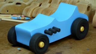 Handmade Wood Toy Car, 1927 T-Bucket Hot Rod 503236875