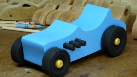 Handmade Wood Toy Car, 1927 T-Bucket Hot Rod 503236875