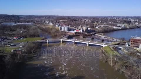 Watch the aerial shot of the famous Y bridge in Zanesville Ohio.