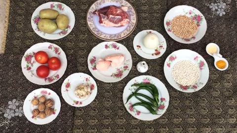Persian food recipe (Dizi or Abgoosht)