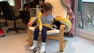 Little Girl and Python are Pals