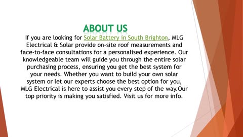 If you are looking for Solar Battery in South Brighton