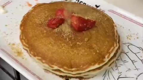 Strawberry cheesecake pancakes