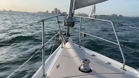 #FloridaSnowDay Sailing off Ft LauderdLe