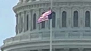 The Americans have found an inverted flag in (Distress) hanging over the Capitol