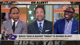 Shannon Sharpe makes Stephen A. DANCE with his grade 🕺 + First Take debates threats to the Ravens 🏈