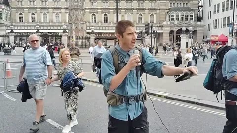 Americans preaching the Gospel during Gaza protest in London